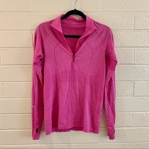 Lululemon Pink Half (½) Zip Pullover - size 8